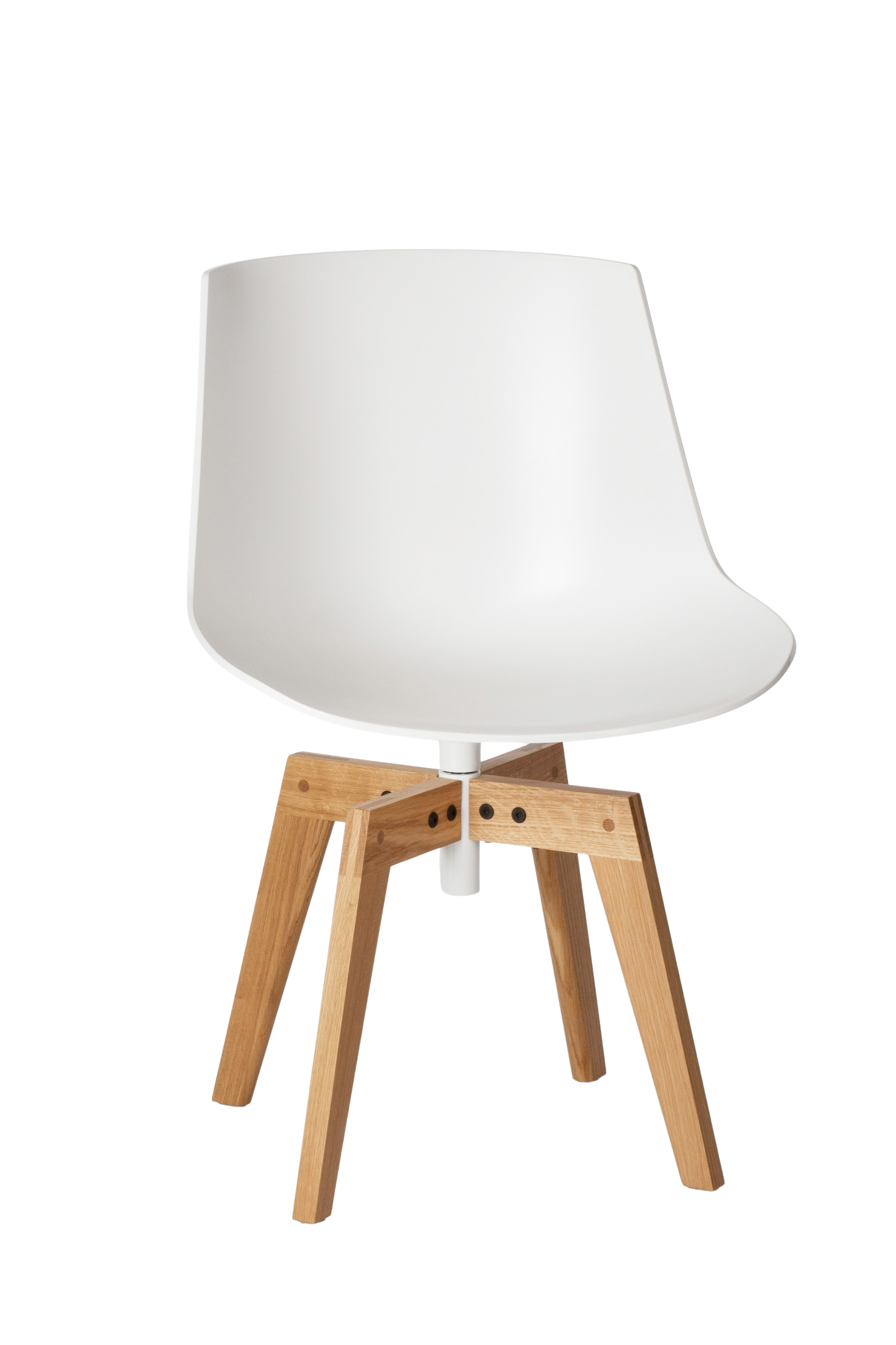 Flow Chair mit  Fußgestell aus Eiche