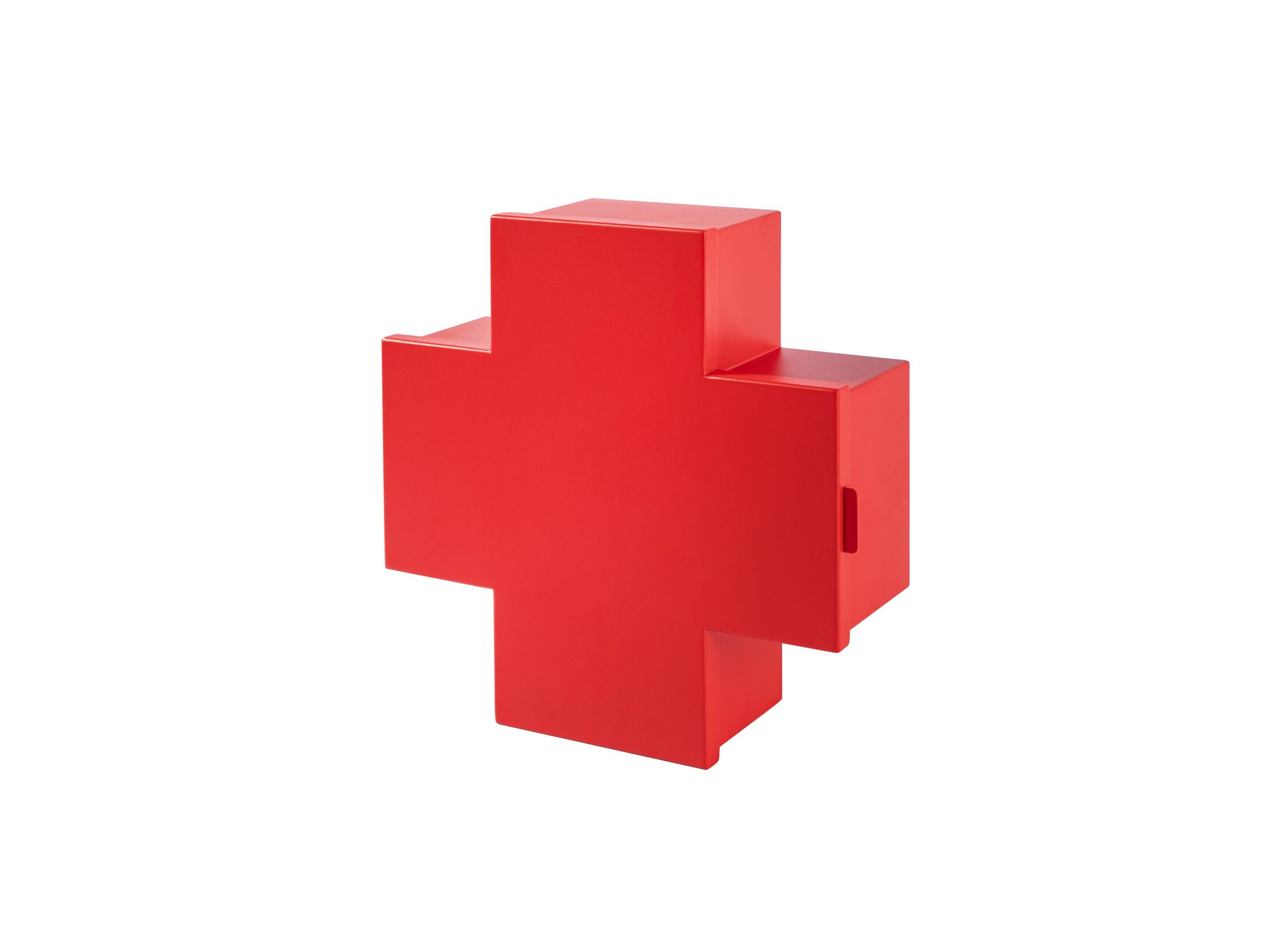 Medizinschrank Cross von Cappellini, rot, modulares Design aus Kunststoff, Ansicht von vorne