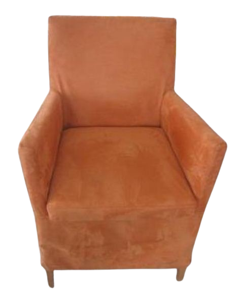 Stuhl Venice von Mobitec, Sessel aus Kunstleder in Cognac, Frontalansicht