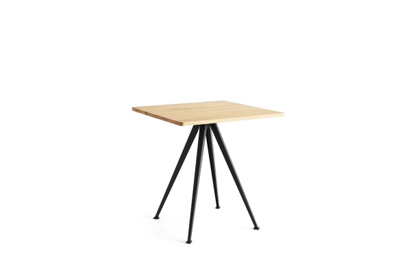 Bistrotisch Pyramid Café Table 21 quadratisch Tischplatte Eiche geölt Gestell schwarz Hay