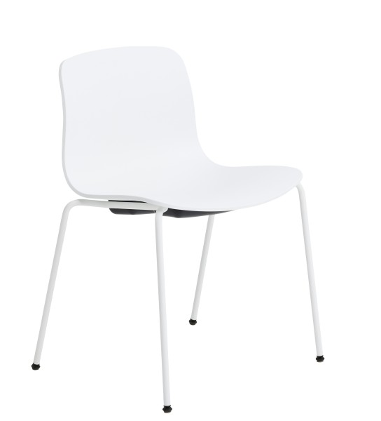 Stapelstuhl About a Chair AAC 16 - 2.0, Sitzschale weiß  2.0, Gestell weiß, Hay