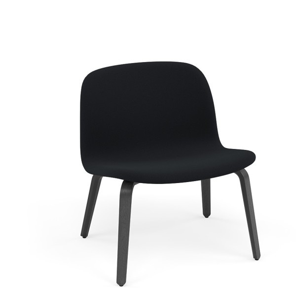 Sessel Visu Lounge Chair Bezug Steelcut 190 schwarz, Beine Esche schwarz Muuto