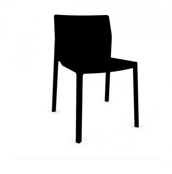 Outdoorfähiger Stuhl LP von Kristalia Farbe schwarz