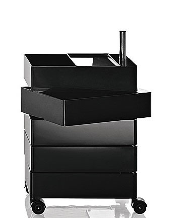 Schubkastencontainer 360° von Magis 5 Schubladen schwarz glänzend